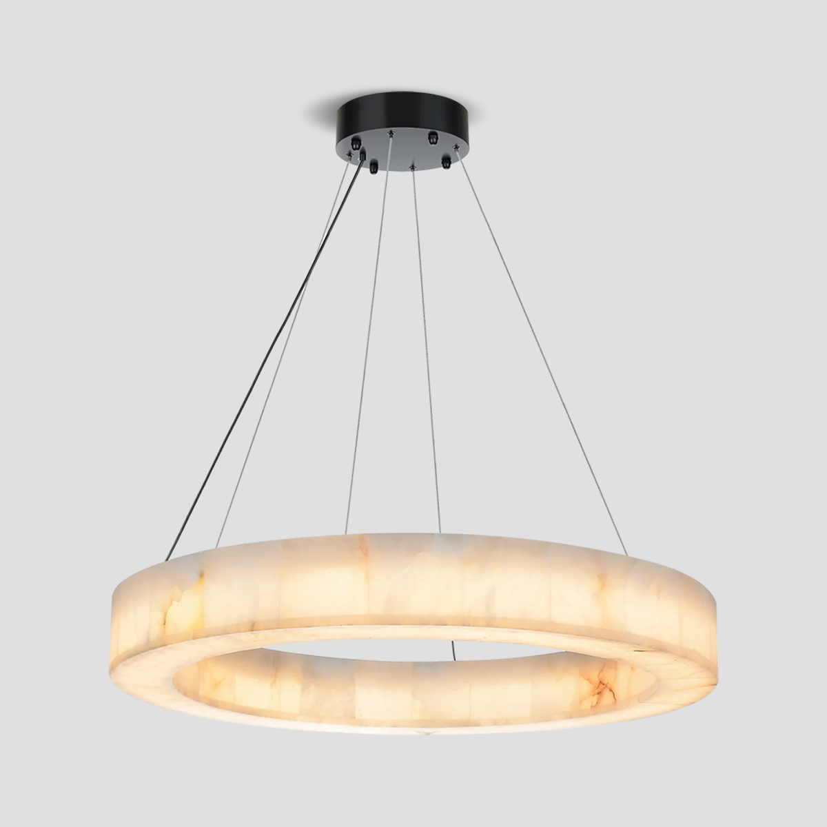 Alabaster Halo Ring Chandelier-chandeliers for dining room,chandeliers for stairways,chandeliers for foyer,chandeliers for bedrooms,chandeliers for kitchen,chandeliers for living room-45"W-Arialamps