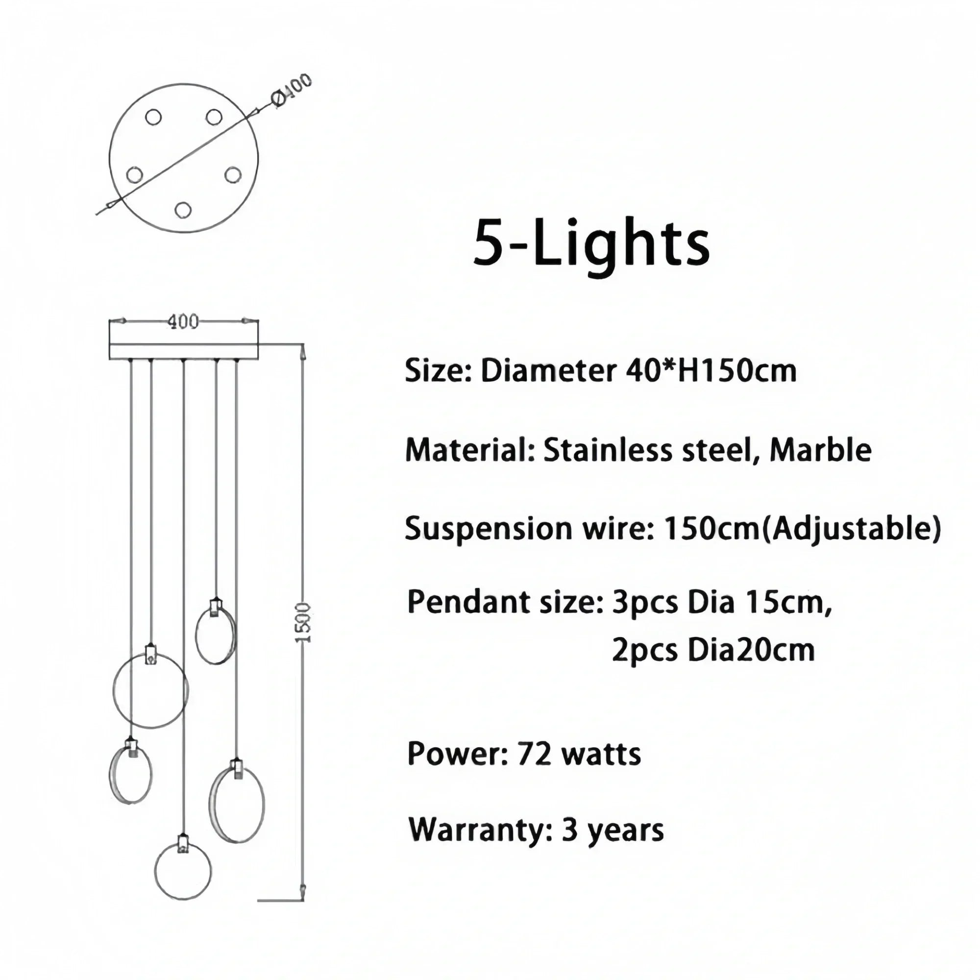 Alabaster Long Staircase Chandelier 5 styles-NORMAL-Arialamps