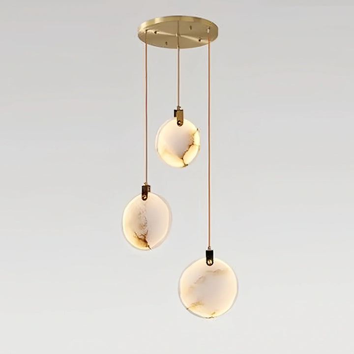 Alabaster Long Staircase Chandelier 5 styles-NORMAL-3 Lights-Arialamps