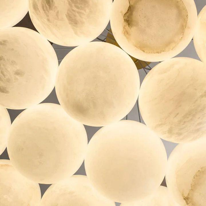 Alabaster Multi-lights Ceiling Pendant-Pendant for living room,Pendant for kitchen,Pendant for bathrooms,Pendant for bedrooms,Pendant for foyer,Pendant for stairways,Pendant for dining room-Arialamps