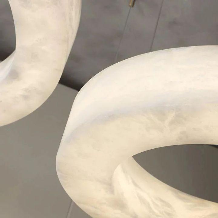 Alabaster Round Modern Pendant-Pendant for living room,Pendant for kitchen,Pendant for bathrooms,Pendant for bedrooms,Pendant for foyer,Pendant for stairways,Pendant for dining room-27.6" D-Arialamps