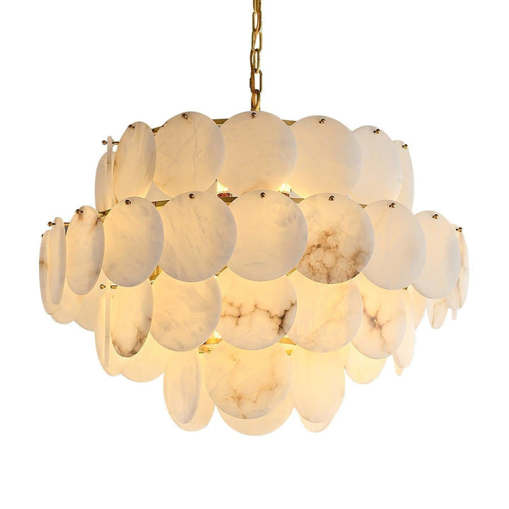 Alabaster Shell Brass Chandelier with 2/3/4/5/6 layer-Arialamps