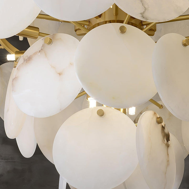Alabaster Shell Brass Chandelier with 2/3/4/5/6 layer-Arialamps
