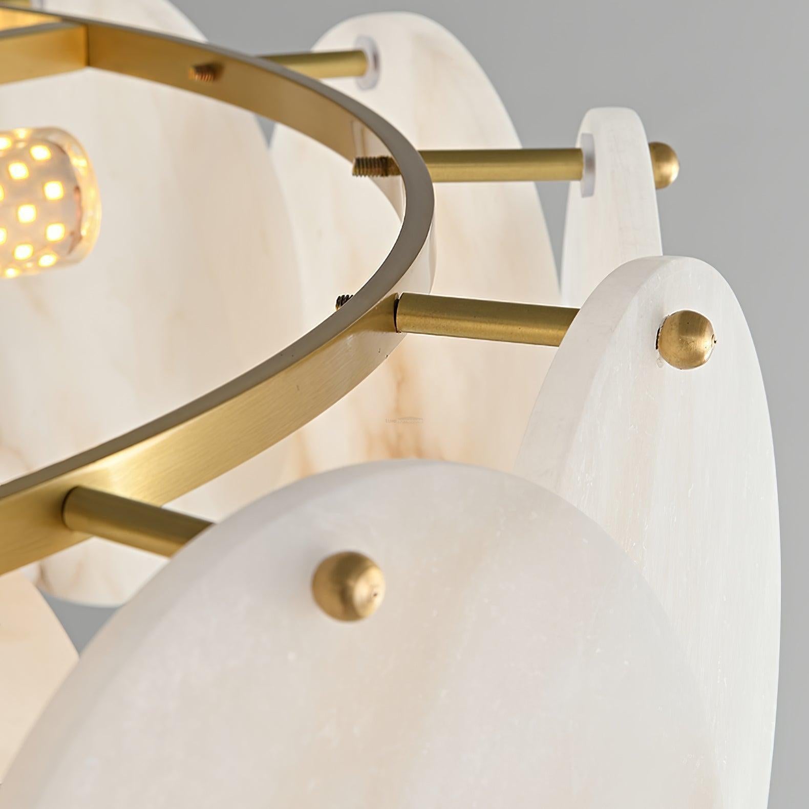 Alabaster Shell Brass Chandelier with 2/3/4/5/6 layer-Arialamps