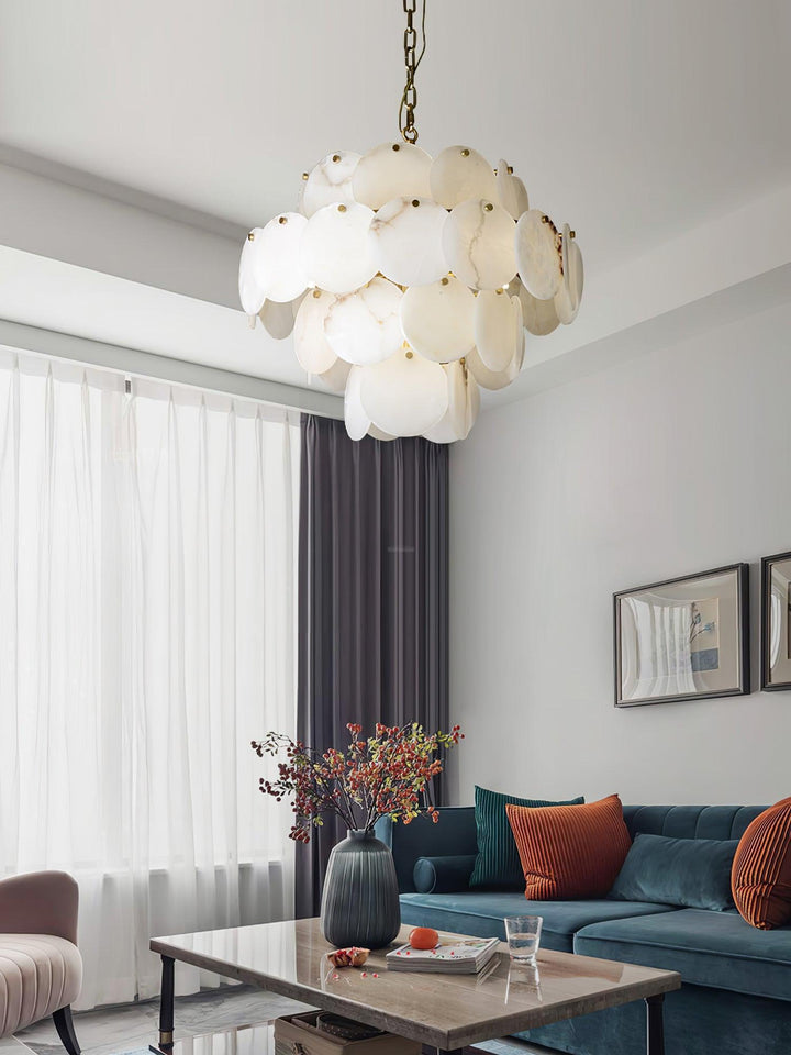 Alabaster Shell Brass Chandelier with 2/3/4/5/6 layer-Arialamps