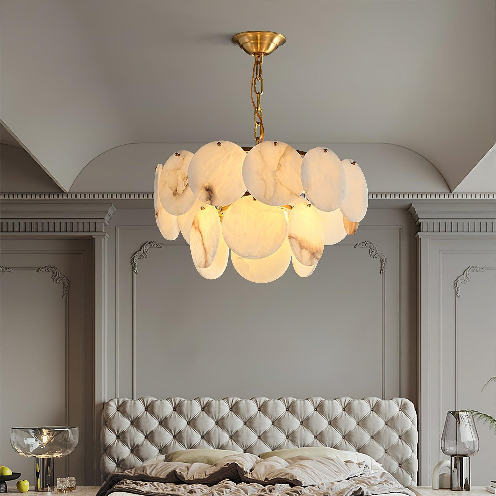 Alabaster Shell Brass Chandelier with 2/3/4/5/6 layer-Arialamps