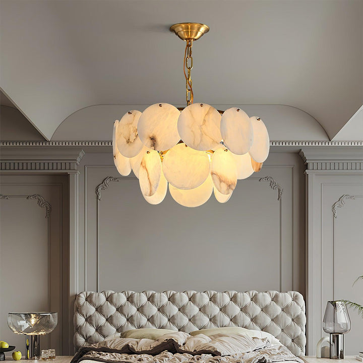 Alabaster Shell Brass Chandelier with 2/3/4/5/6 layer-Arialamps