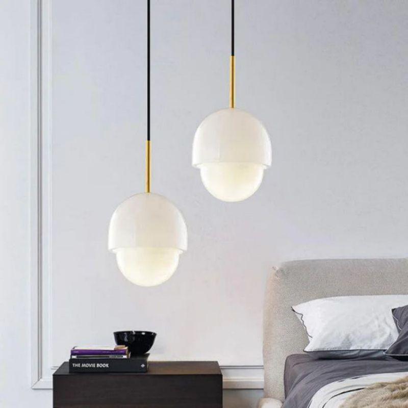 Alabaster Simple Bedside Pendant Light-Pendant for living room,Pendant for kitchen,Pendant for bathrooms,Pendant for bedrooms,Pendant for foyer,Pendant for stairways,Pendant for dining room-Arialamps