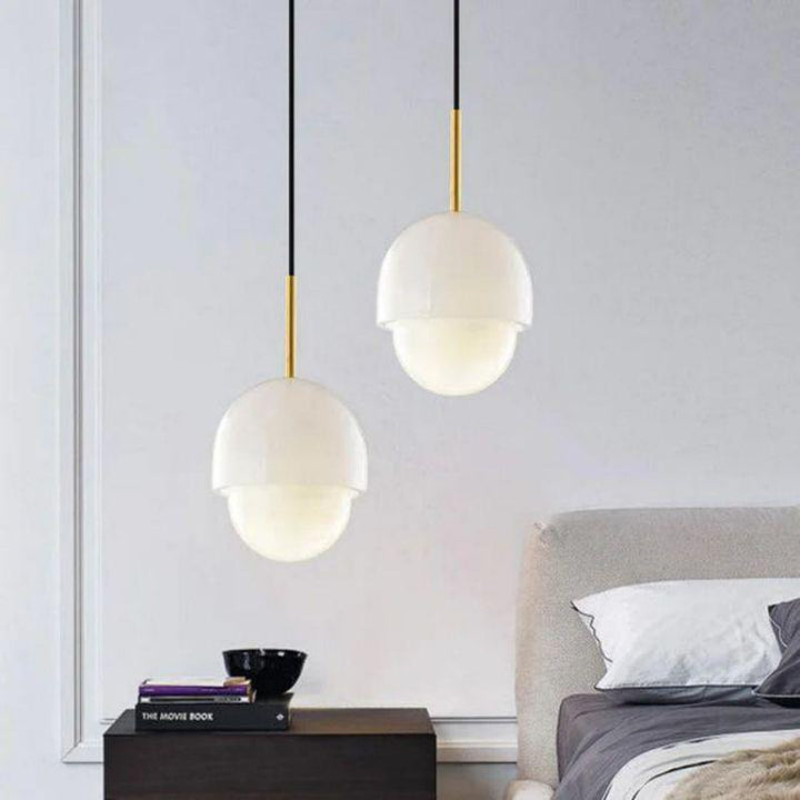 Alabaster Simple Bedside Pendant Light-Pendant for living room,Pendant for kitchen,Pendant for bathrooms,Pendant for bedrooms,Pendant for foyer,Pendant for stairways,Pendant for dining room-Arialamps