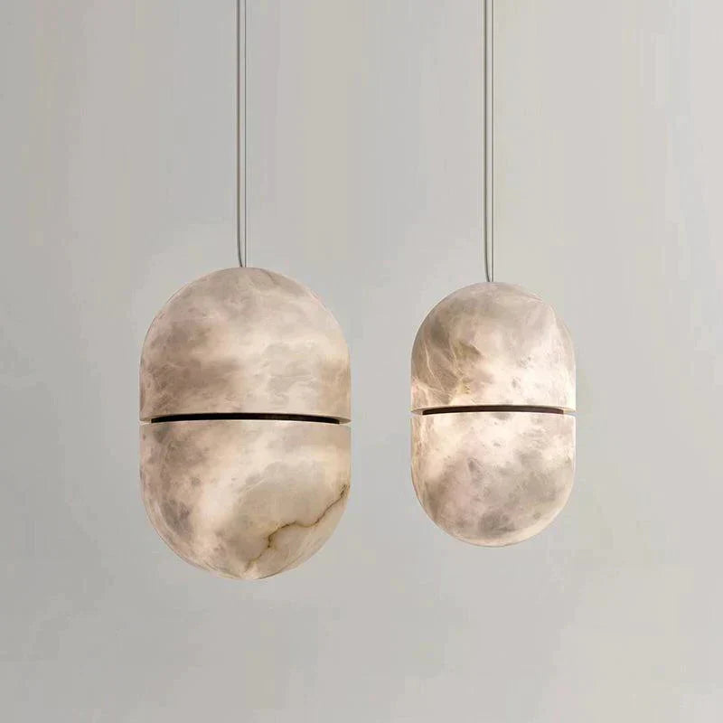Alabaster Symmetry Pendant Light, Island Mini Pendant Light-Arialamps