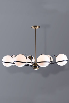 Aria Alba Milk Glass Globe Chandelier