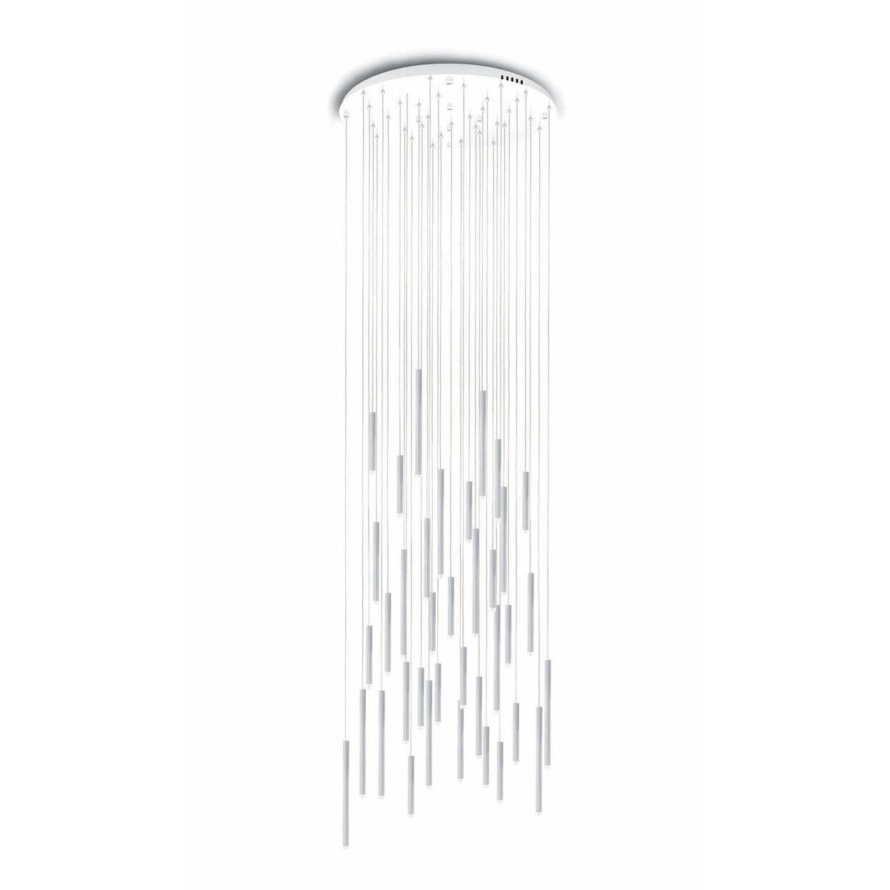 Bellini Round Metal Tubular Pendant Light Chandelier