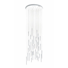 Bellini Round Metal Tubular Pendant Light Chandelier