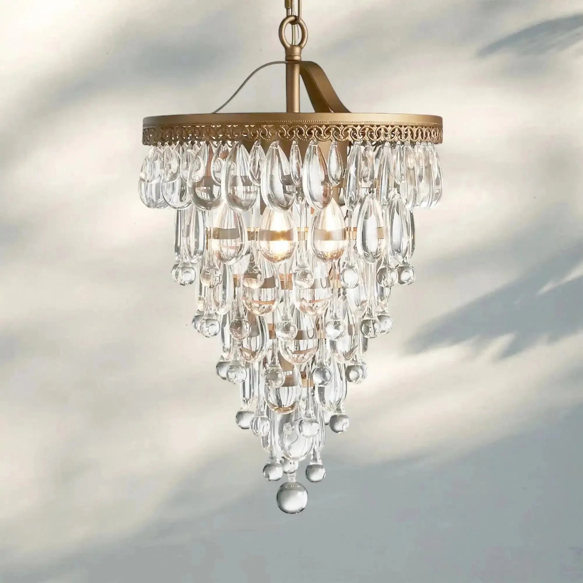Anabelle Round Chandelier 17''23''H - Arialamps