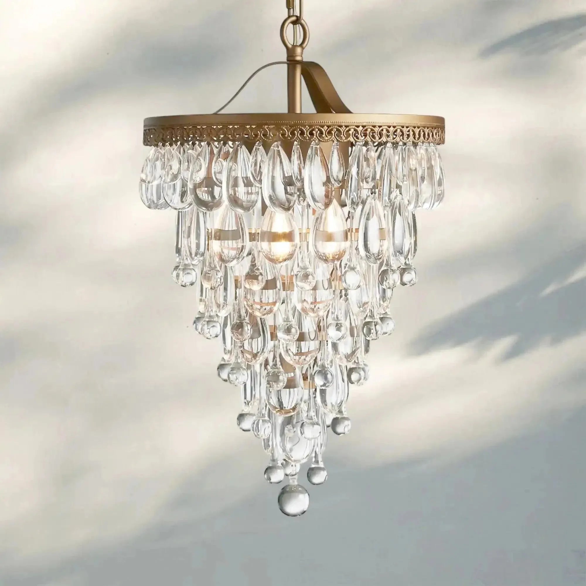 Anabelle Round Chandelier 17''23''H - Arialamps