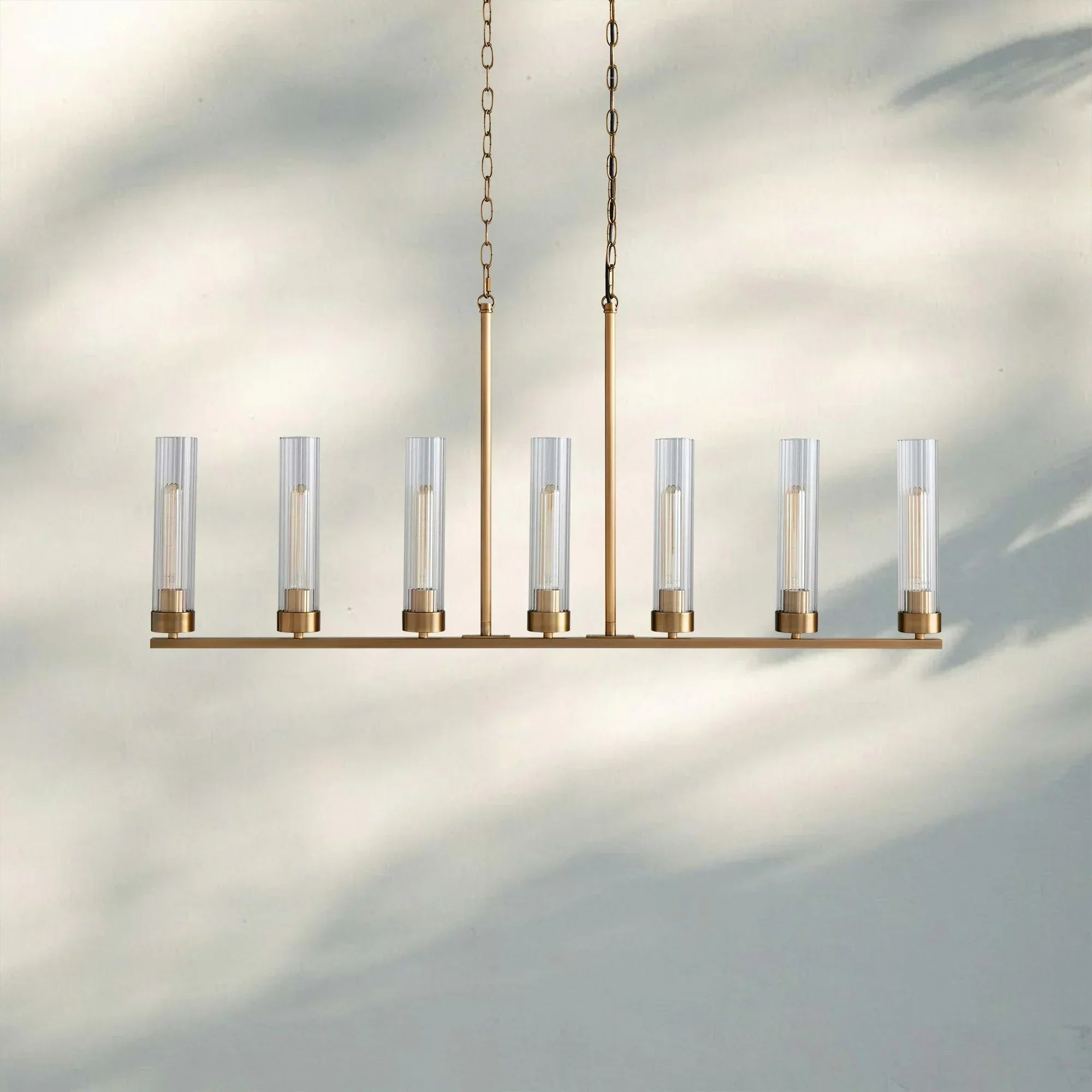 Andreass Linear Chandelier 5/7/8 Light-7-Light-Brass-