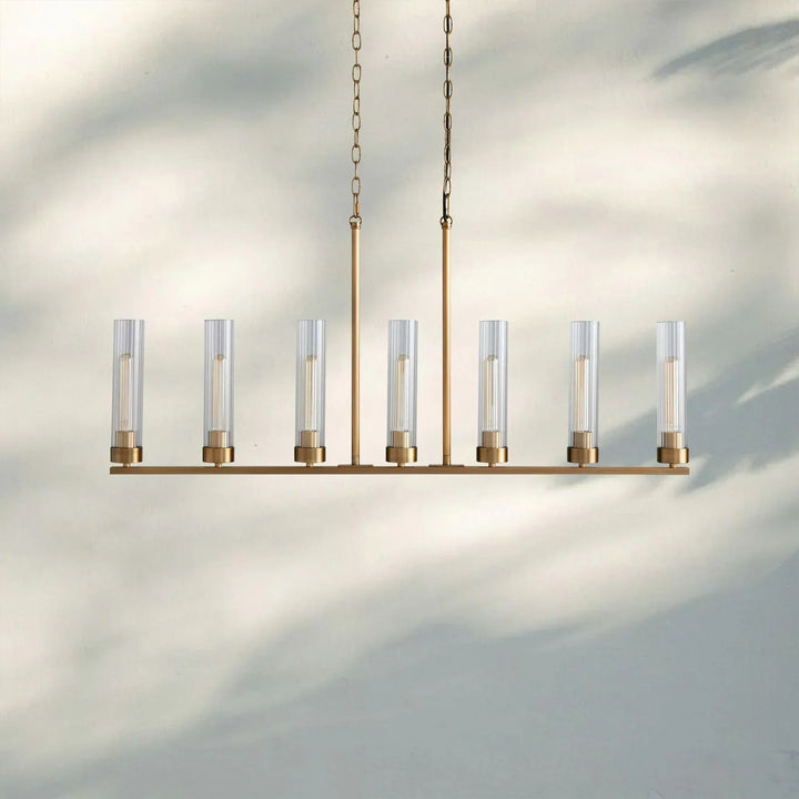 Andreass Linear Chandelier 5/7/8 Light-7-Light-Brass-