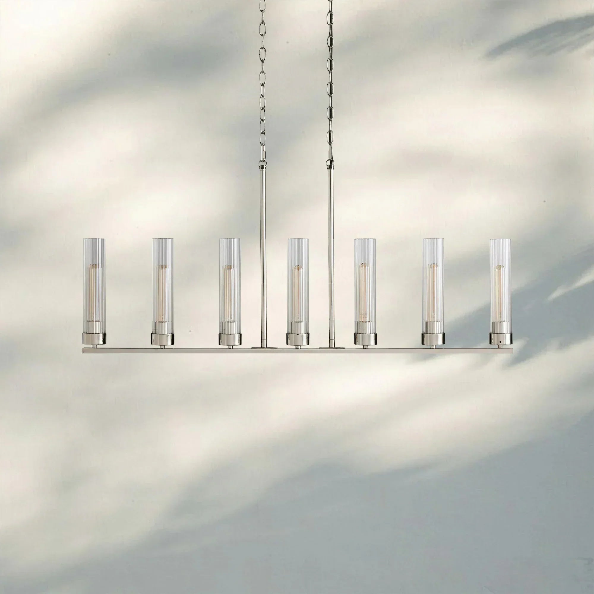 Andreass Linear Chandelier 5/7/8 Light-7-Light-Nickel-