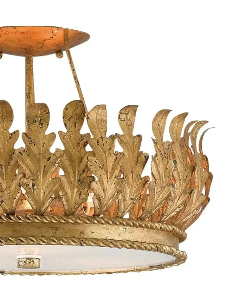 Arcadia Semi - Flush Mount Chandelier 18.5'' For living room, bed room, Foyer Entryway - Arialamps