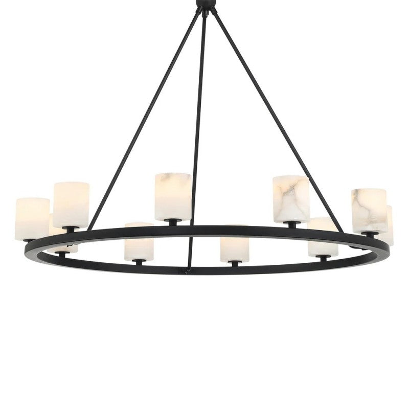 Argona 12 Light Alabaster Chandelier-chandelier for bedroom,chandelier for dining room,chandelier for stairways,chandelier for foyer,chandelier for bathrooms,chandelier for living room-Arialamps