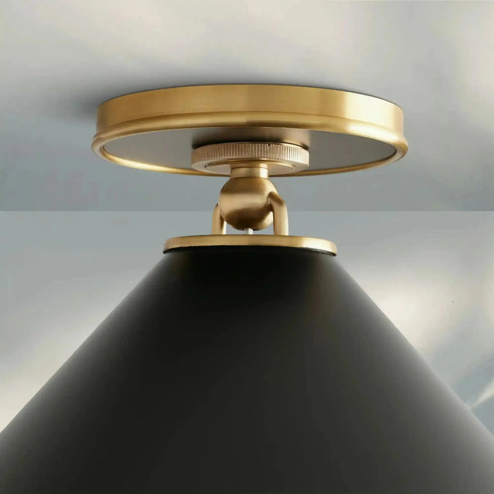 Arno Small Flush Mount in Black - Arialamps
