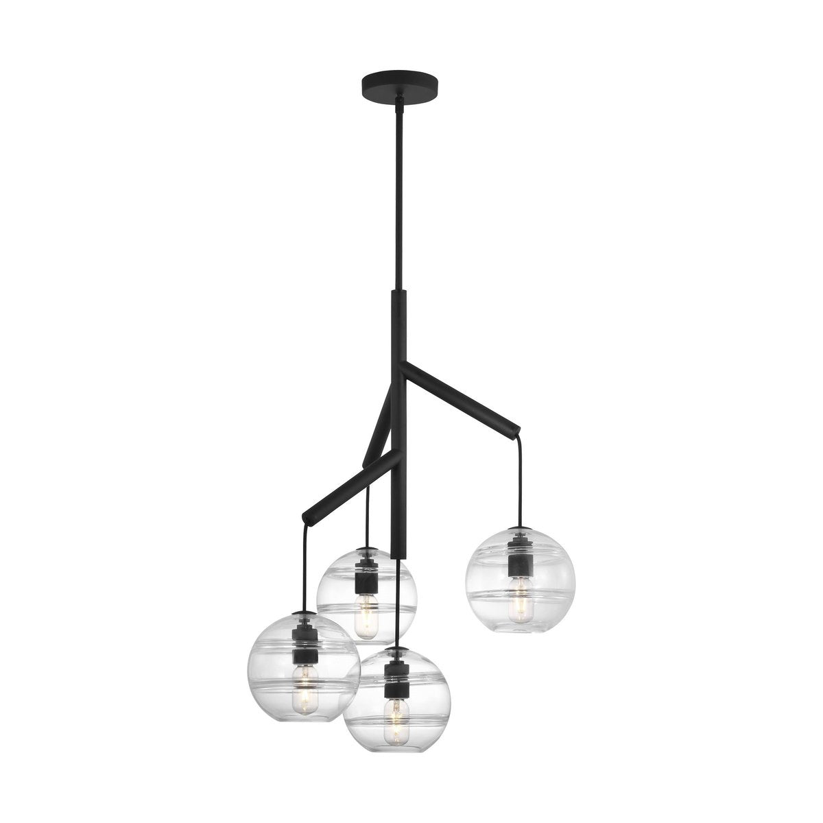 Art Glass Ball Sedona Chandelier - Arialamps
