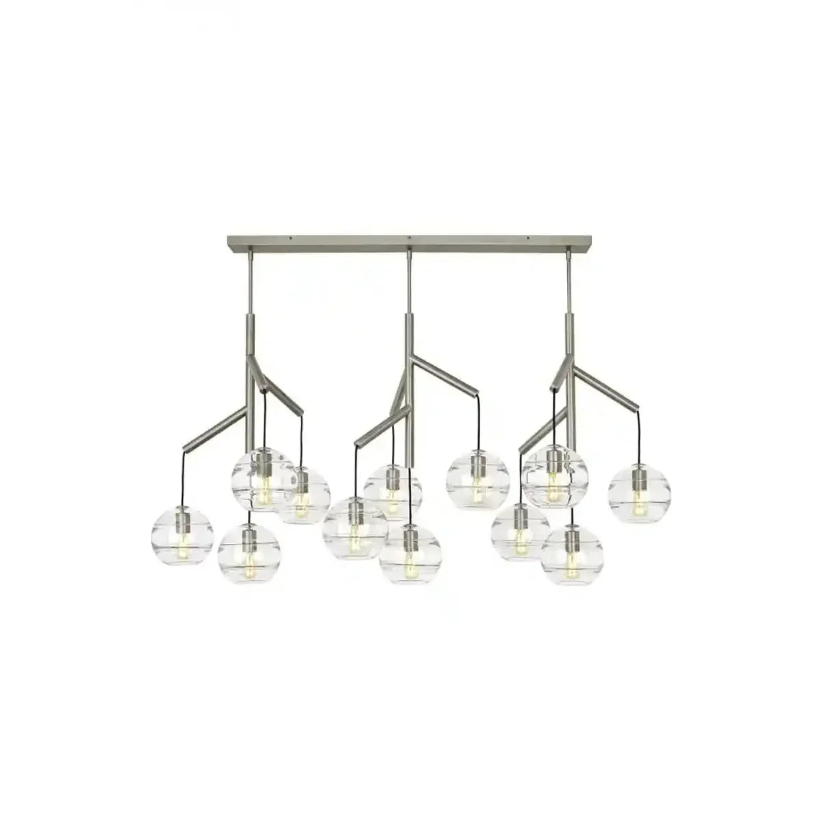 Art Glass Ball Sedona Triple Chandelier - Arialamps