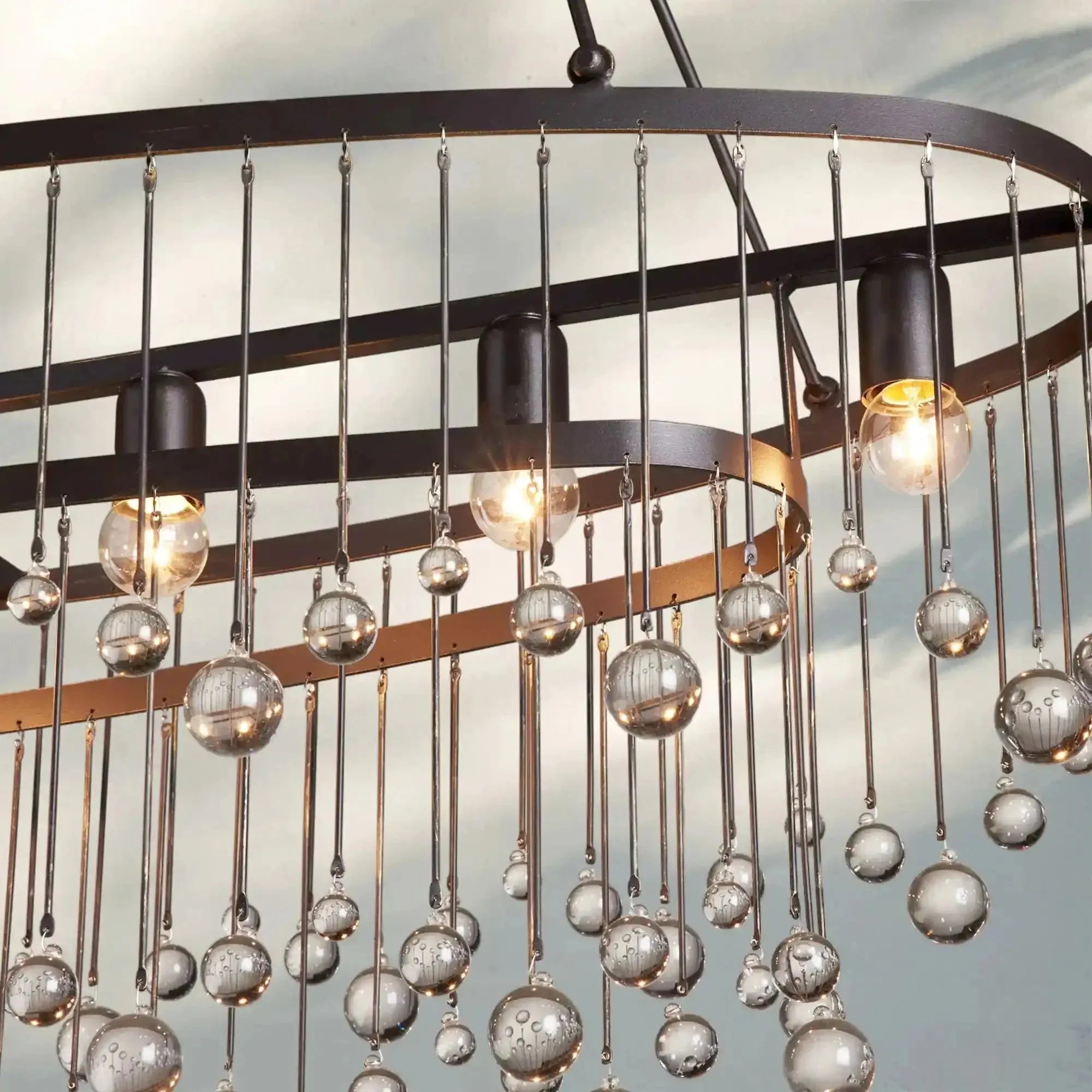 Aubrey 7 Light Oval Chandelier - Arialamps