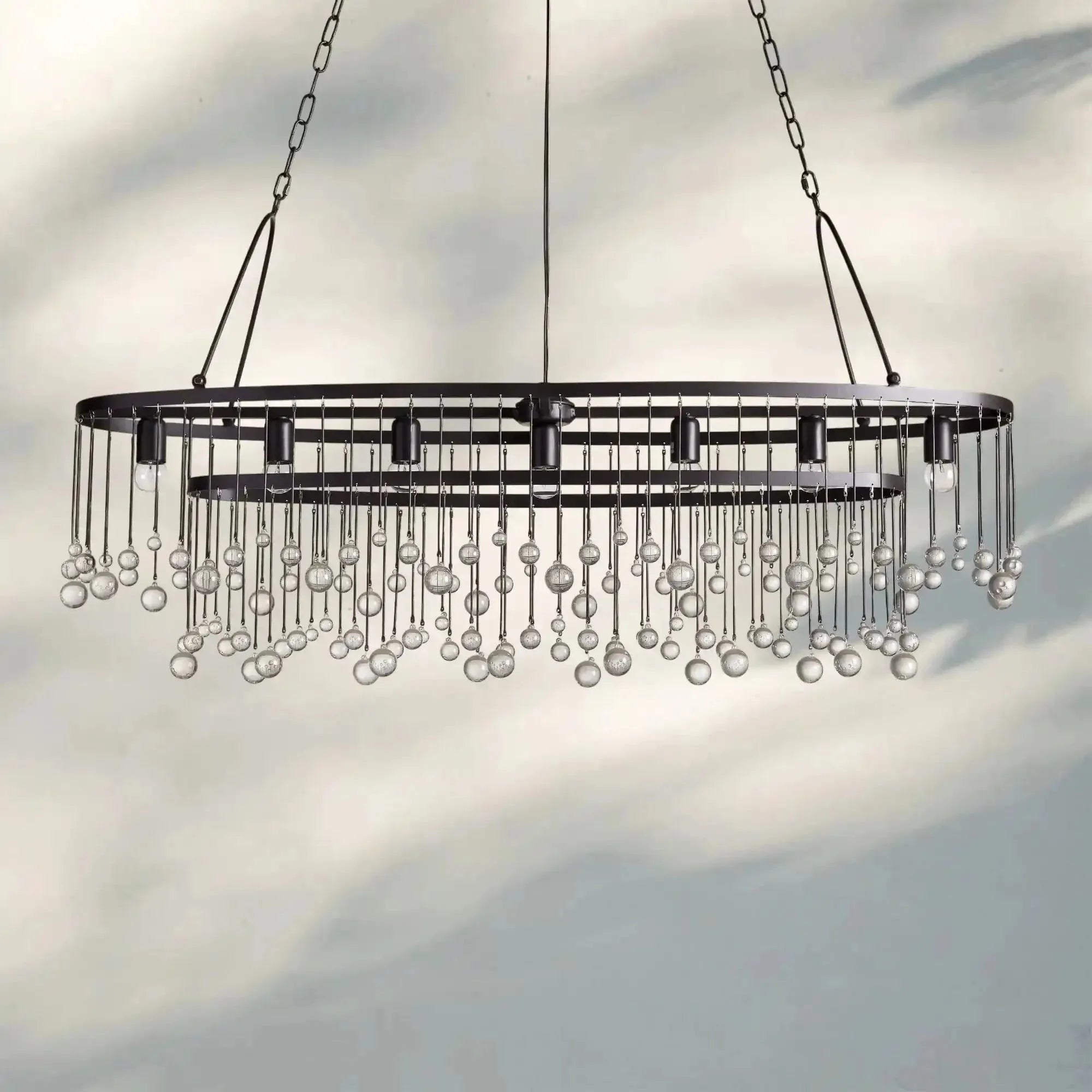 Aubrey 7 Light Oval Chandelier - Arialamps