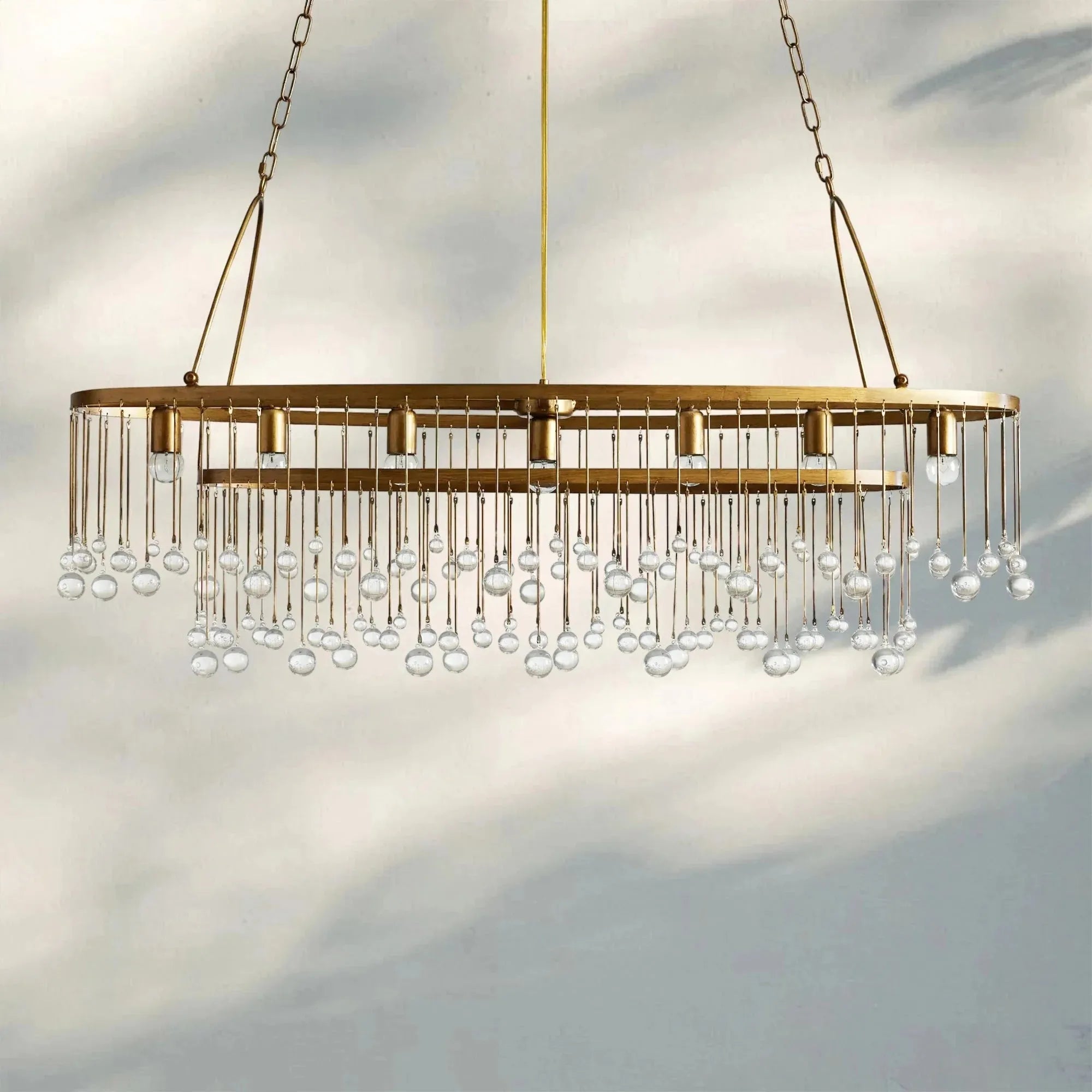 Aubrey 7 Light Oval Chandelier - Arialamps