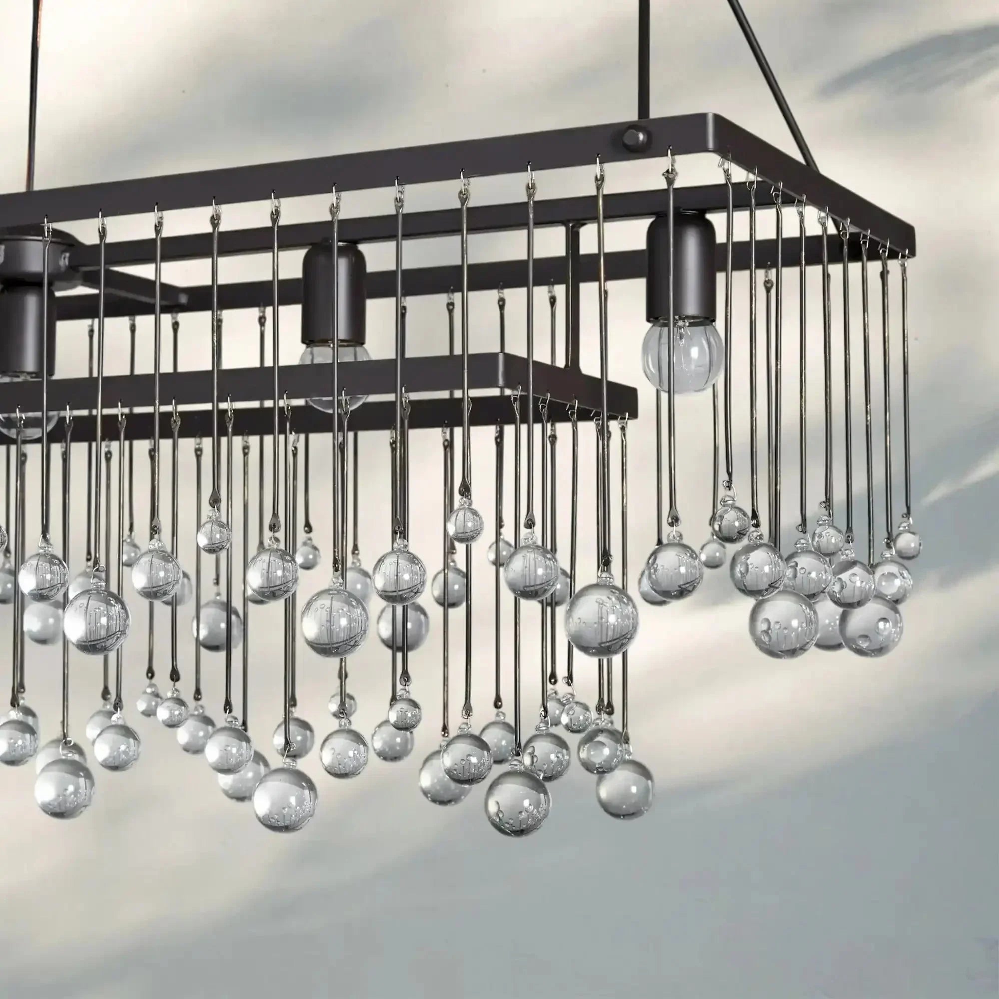 Aubrey Rectangular Chandelier 47''60'' - Arialamps