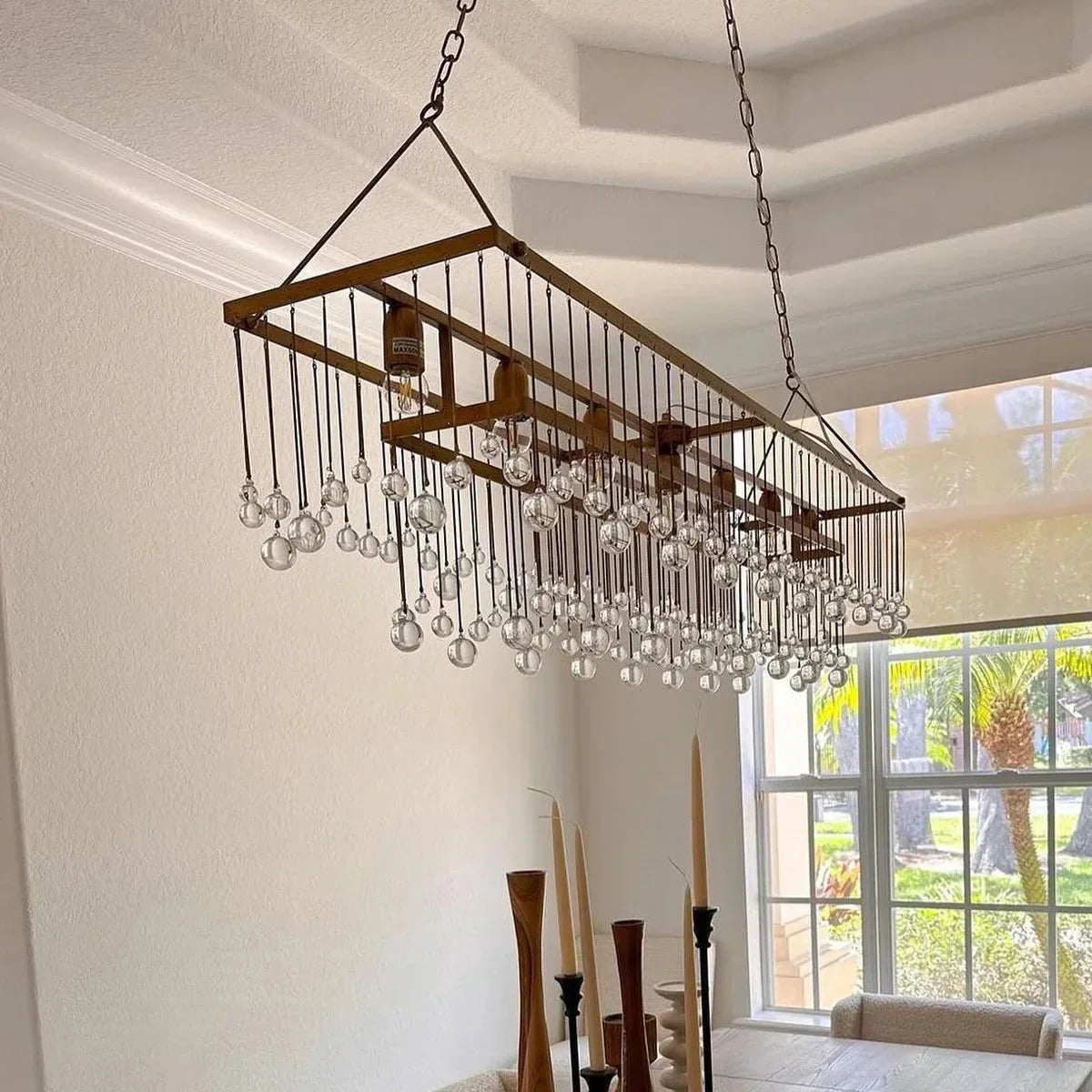 Aubrey Rectangular Chandelier 47''60'' - Arialamps