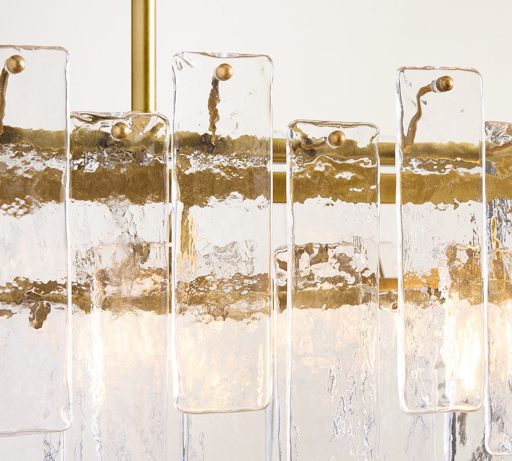 Avalon Cast Glass Linear Chandelier (48")