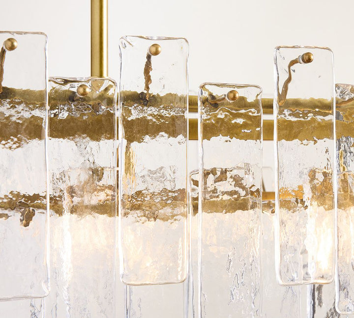 Avalon Cast Glass Linear Chandelier (48")