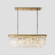 Odeon Crystal  2-Layer Rectangle Chandelier