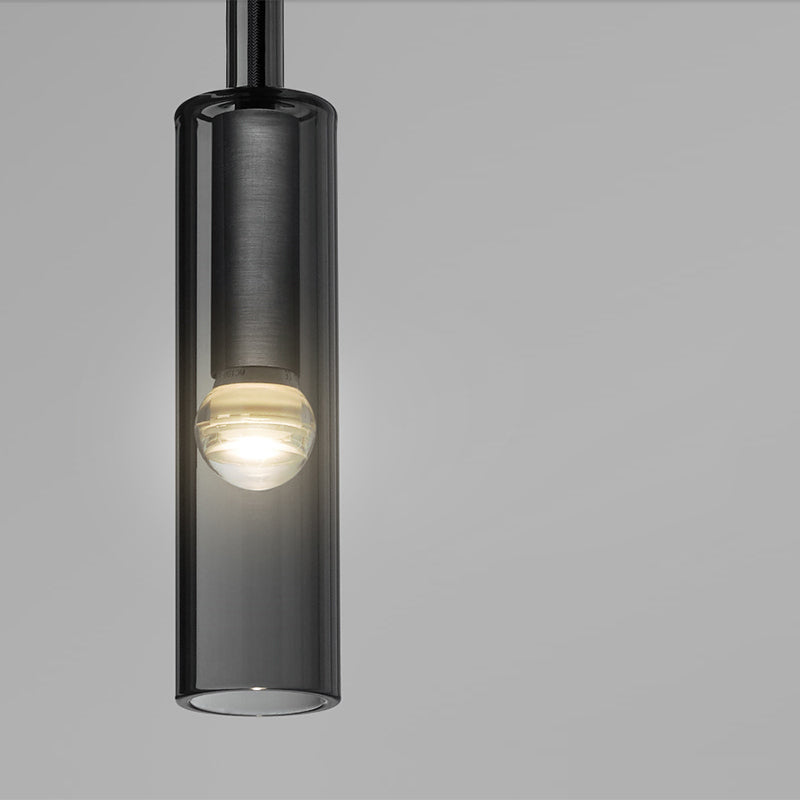 Smoke Grey Pendant Lighting Height 16.5"