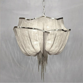 Alisa Luxury  Double-layer Aluminum Chain Tassel Chandelier