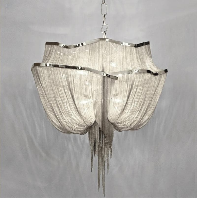 Alisa Luxury  Double-layer Aluminum Chain Tassel Chandelier