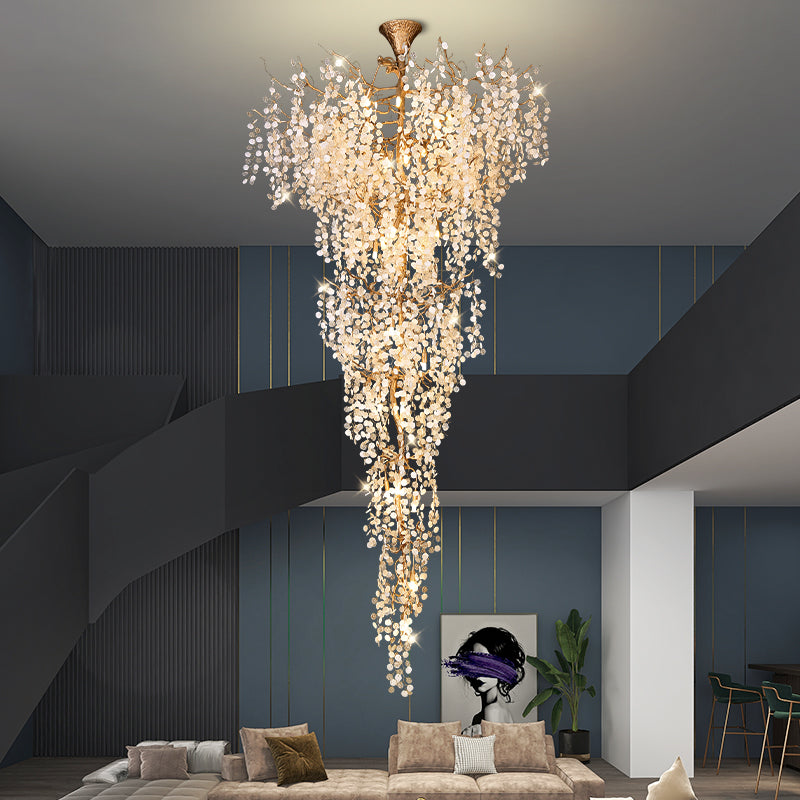 Aria Marais Blossom Petal Detail Grand Staircase Chandelier