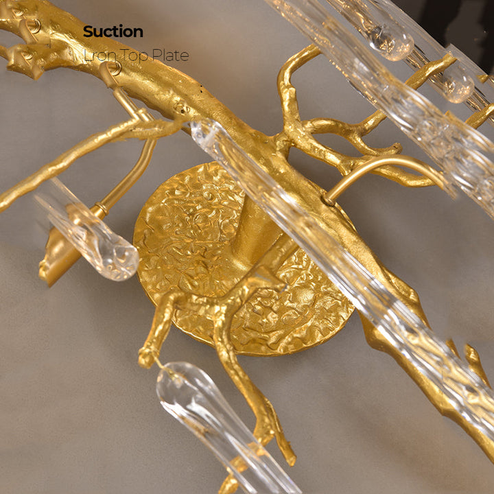 Beathe Light Luxury Crystal Branch Wall Sconce-Wall Sconce-Arialamps
