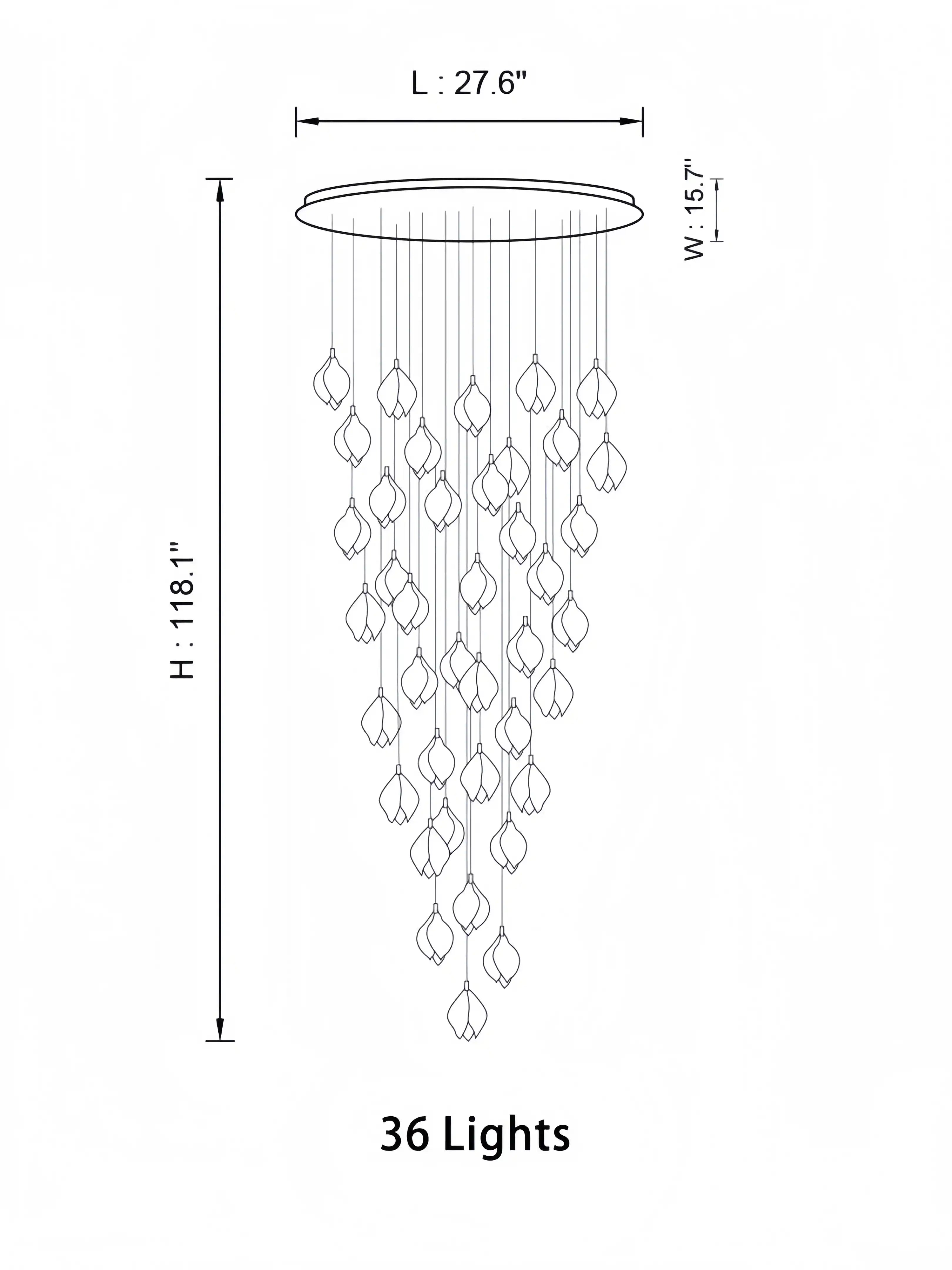 Bloom Chandelier-Arialamps