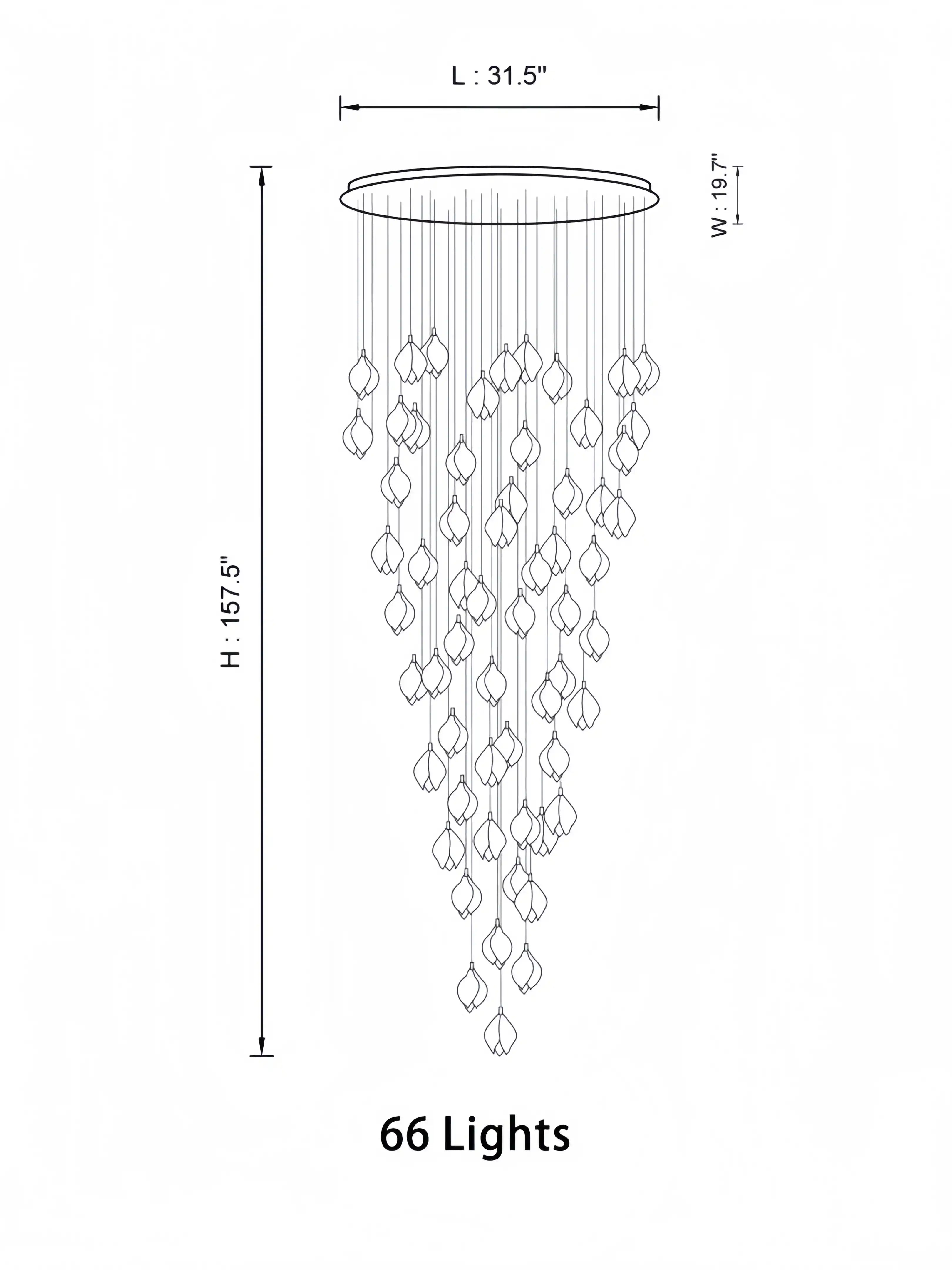 Bloom Chandelier-Arialamps
