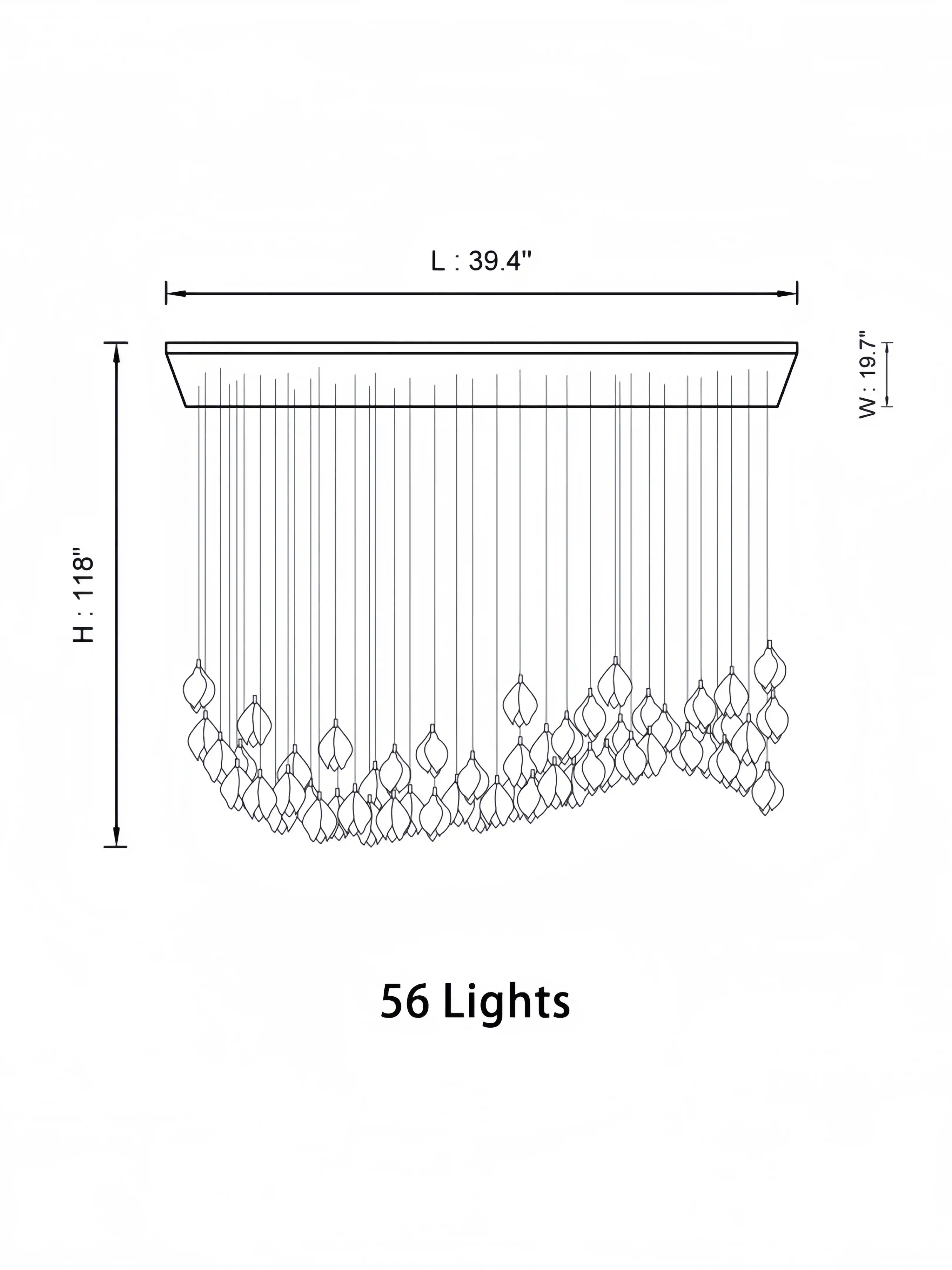 Bloom Chandelier-Arialamps