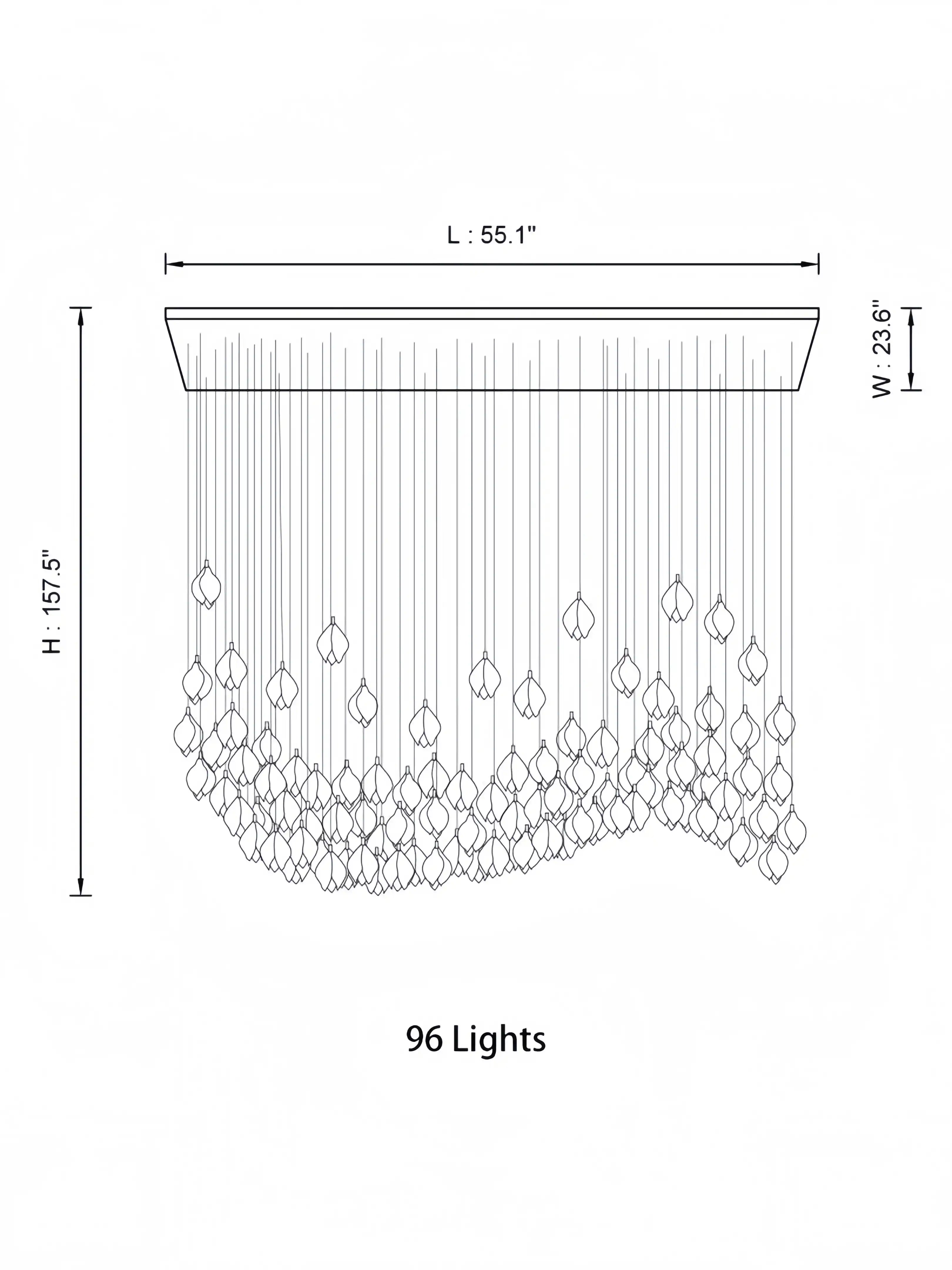 Bloom Chandelier-Arialamps