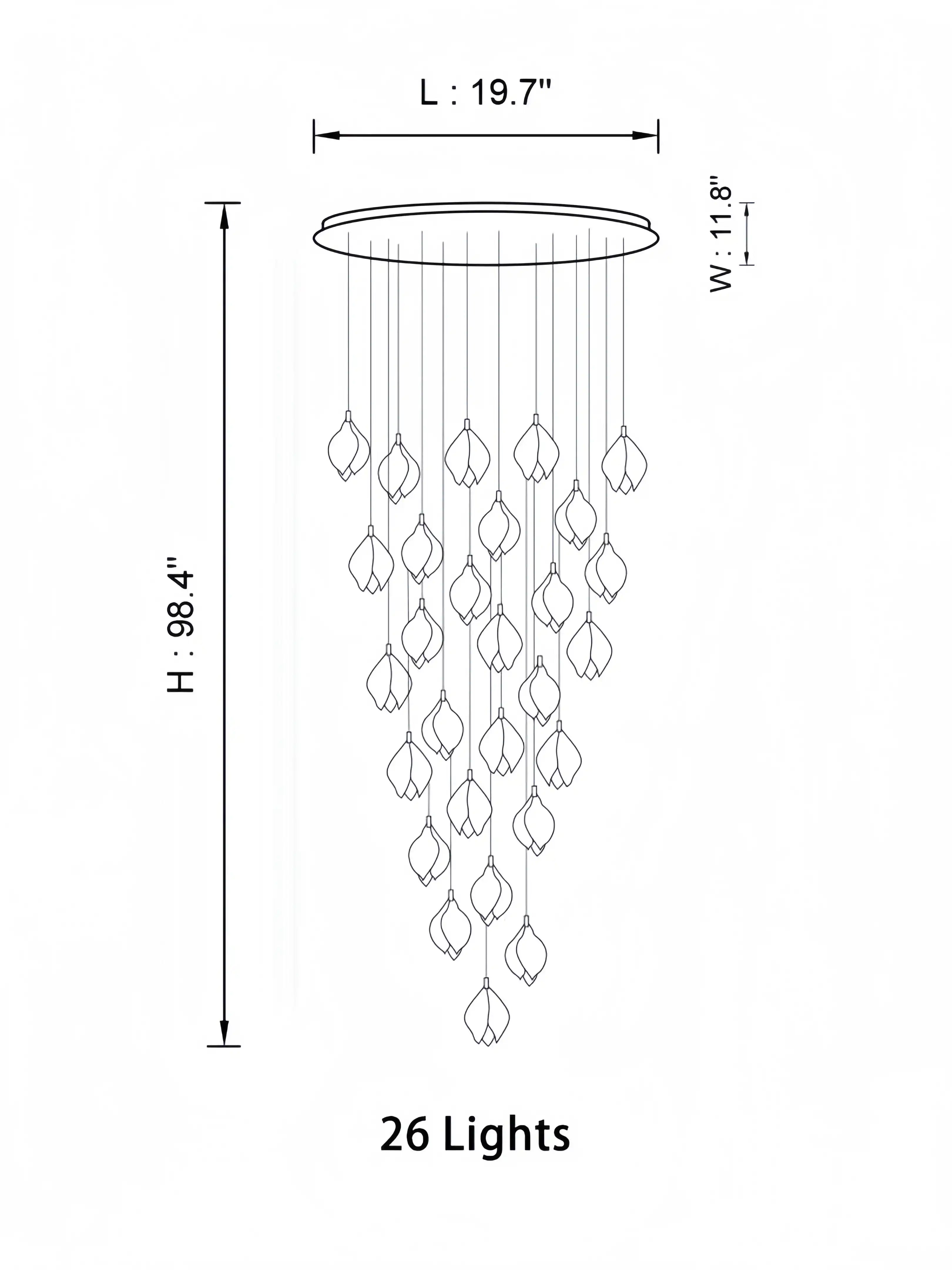 Bloom Chandelier-Arialamps