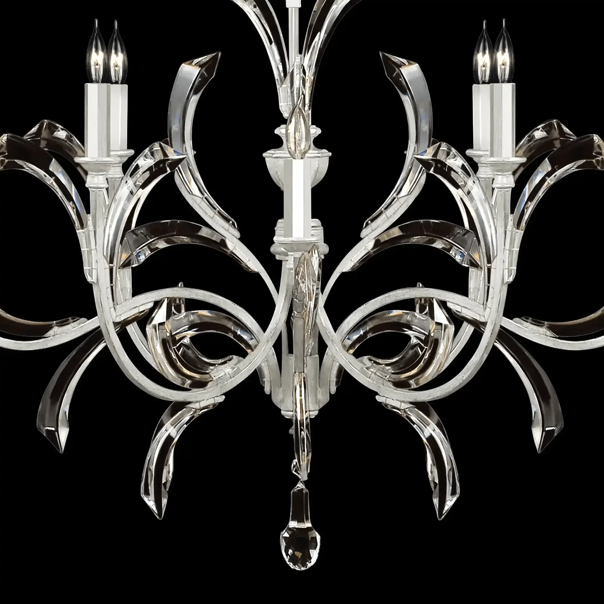 Blush Beveled Arcs 8 - Light Chandelier - Arialamps