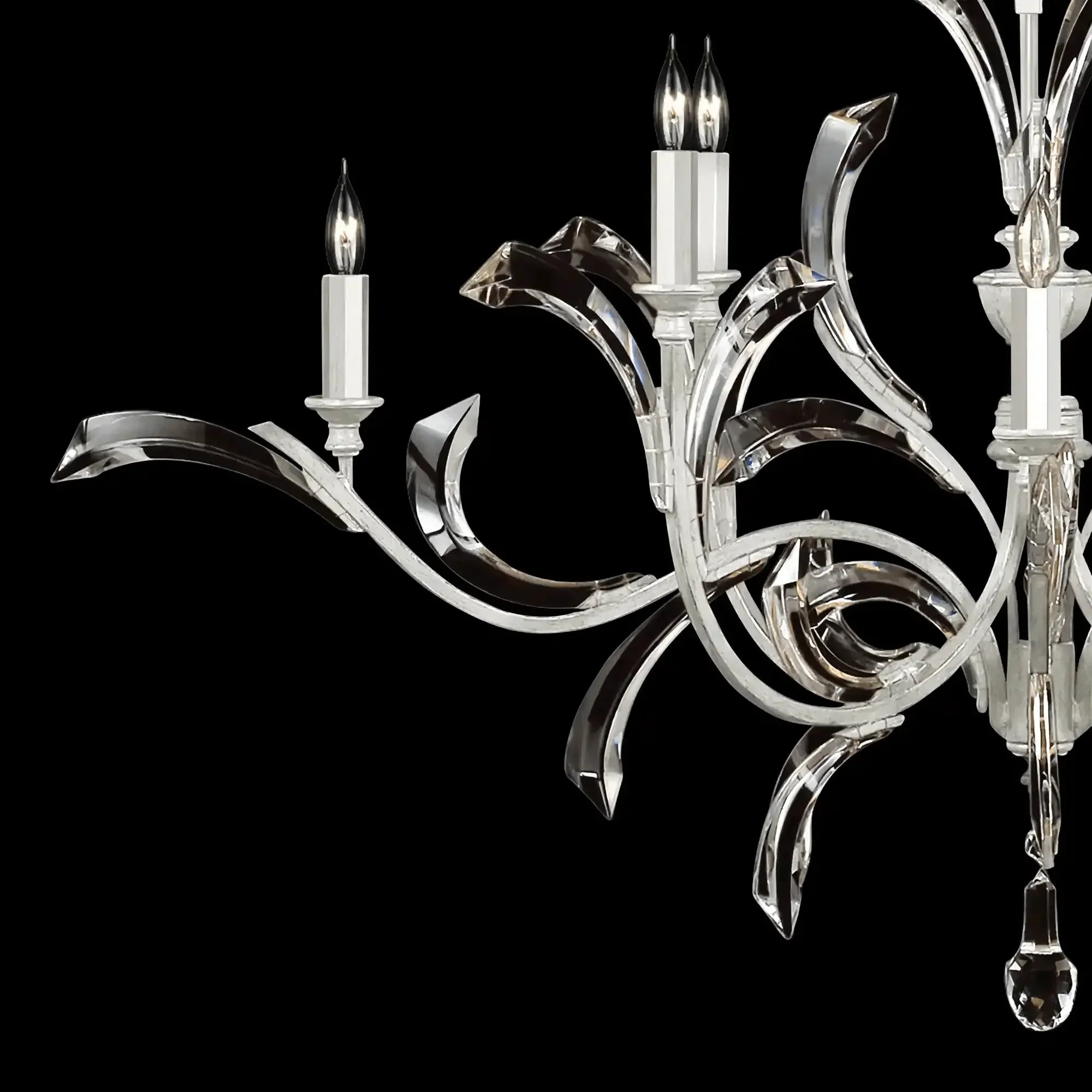 Blush Beveled Arcs 8 - Light Chandelier - Arialamps