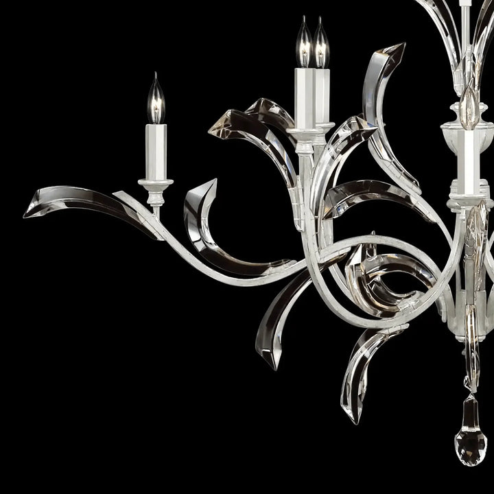Blush Beveled Arcs 8 - Light Chandelier - Arialamps
