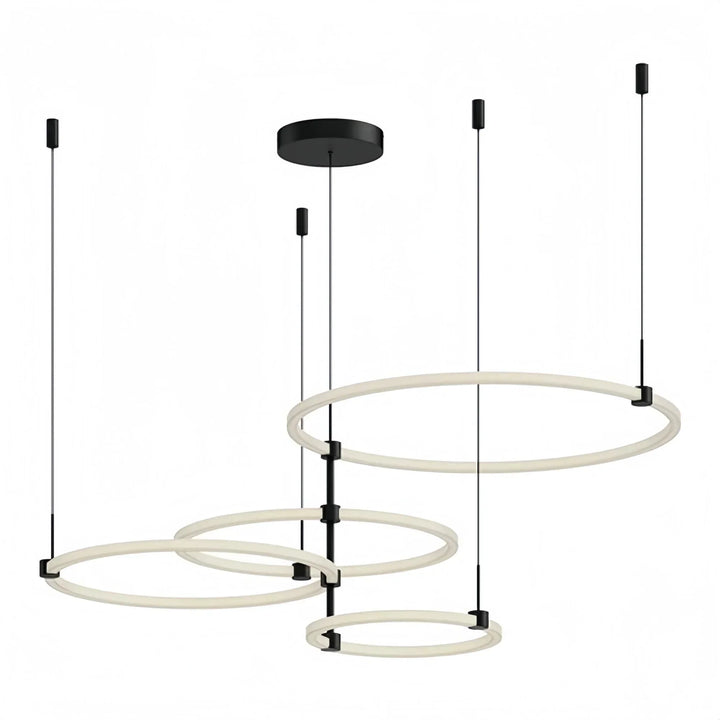 Bruni LED Chandelier Brushed Gold and Black - Arialamps