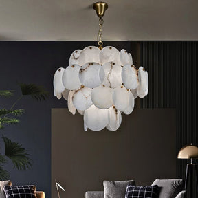 Aria Caelum Alabaster Chandelier Light